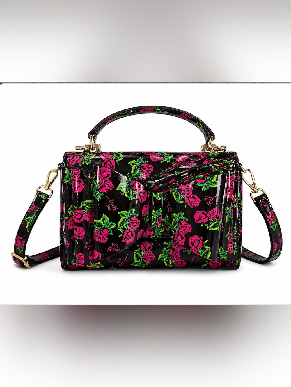 NWT Betsey Johnson 80th Birthday Limited Edition Rose Bow Bag Crossbody